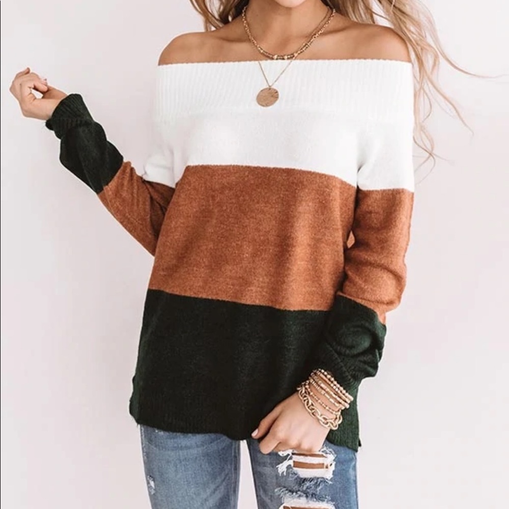 Off the shoulder sweater from Boutique.
